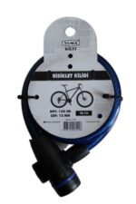 Yuma YM- 734 150cm  Mavi Bisiklet Kilidi - Görsel 2