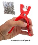 Yuvarlak Hlı Kuş Gözü Pensesi 9.5 Mm - Bebek Elbise Çıtçıt Montaj Seti 100Lü - Görsel 2