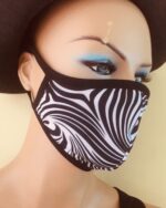 Zebra Desenli Yıkanabilir Çift Katlı Maske