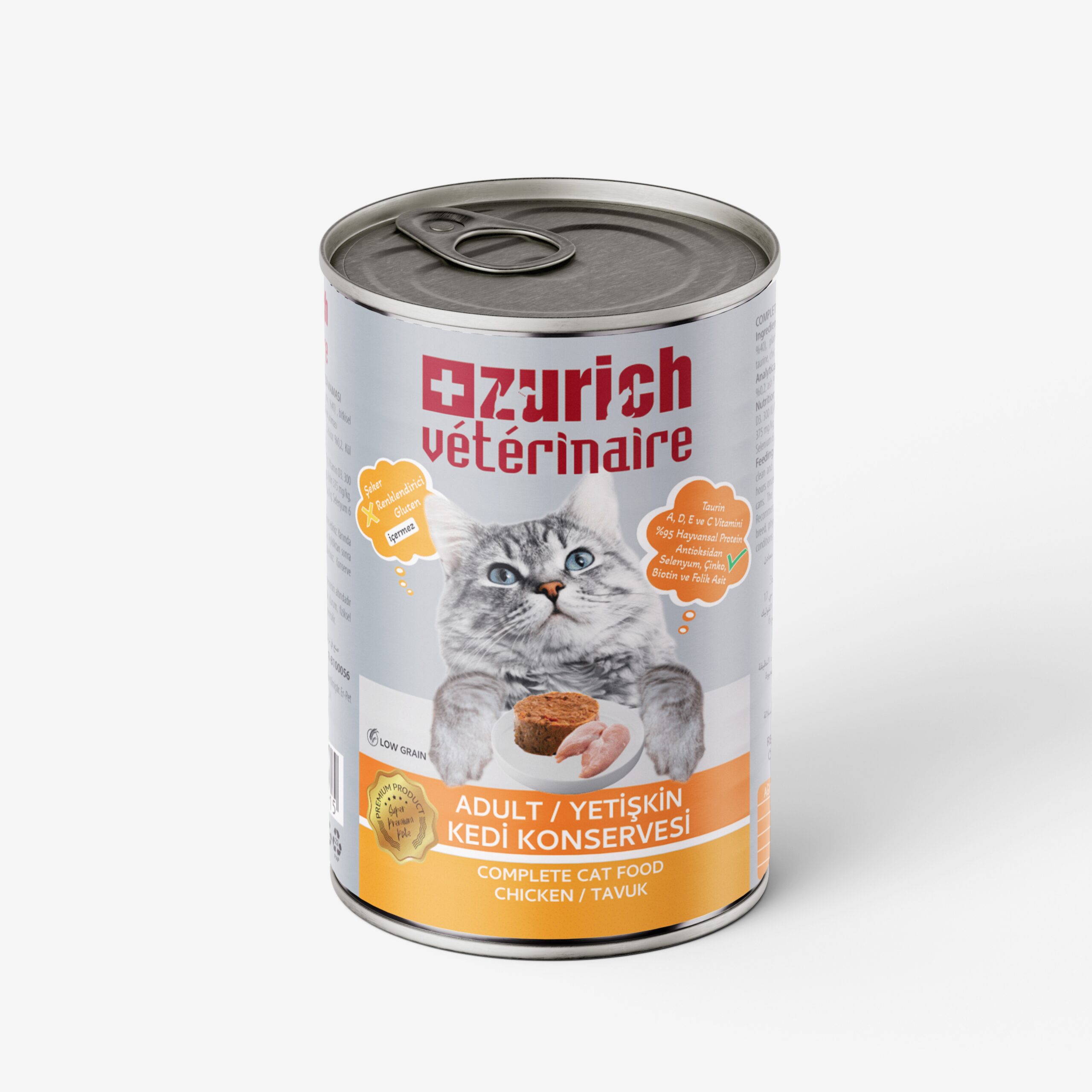 zurich-veterinaire-pate-tavuklu-yetiskin-kedi-konservesi-24x415-gr.jpg Veterinaire Pate Tavuklu Yetişkin Kedi Konservesi 415 gr - Görsel 1